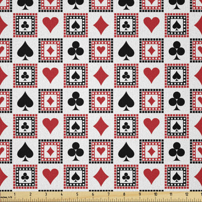 Cutberto Playings Cards Clubs Hearts Fabric