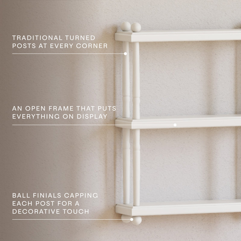 Liberty Tiered Wall Shelf, Warm White