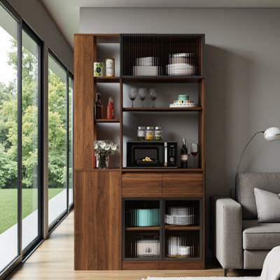 Armoire de rangement de 70,87 po de hauteur avec espace de rangement multifonctionnel, organisateur d'entrée en bois moderne pour le couloir