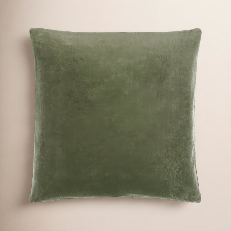 Rainier Cotton Throw Pillow, 18" x 18", Pillow Cover Only - No Insert, Green