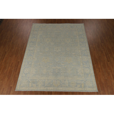 Blue Handmade Oushak Turkish Area Rug 9x12