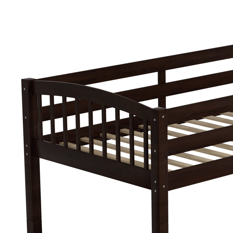 Faried Kids Twin Over Twin Bunk Bed, Espresso