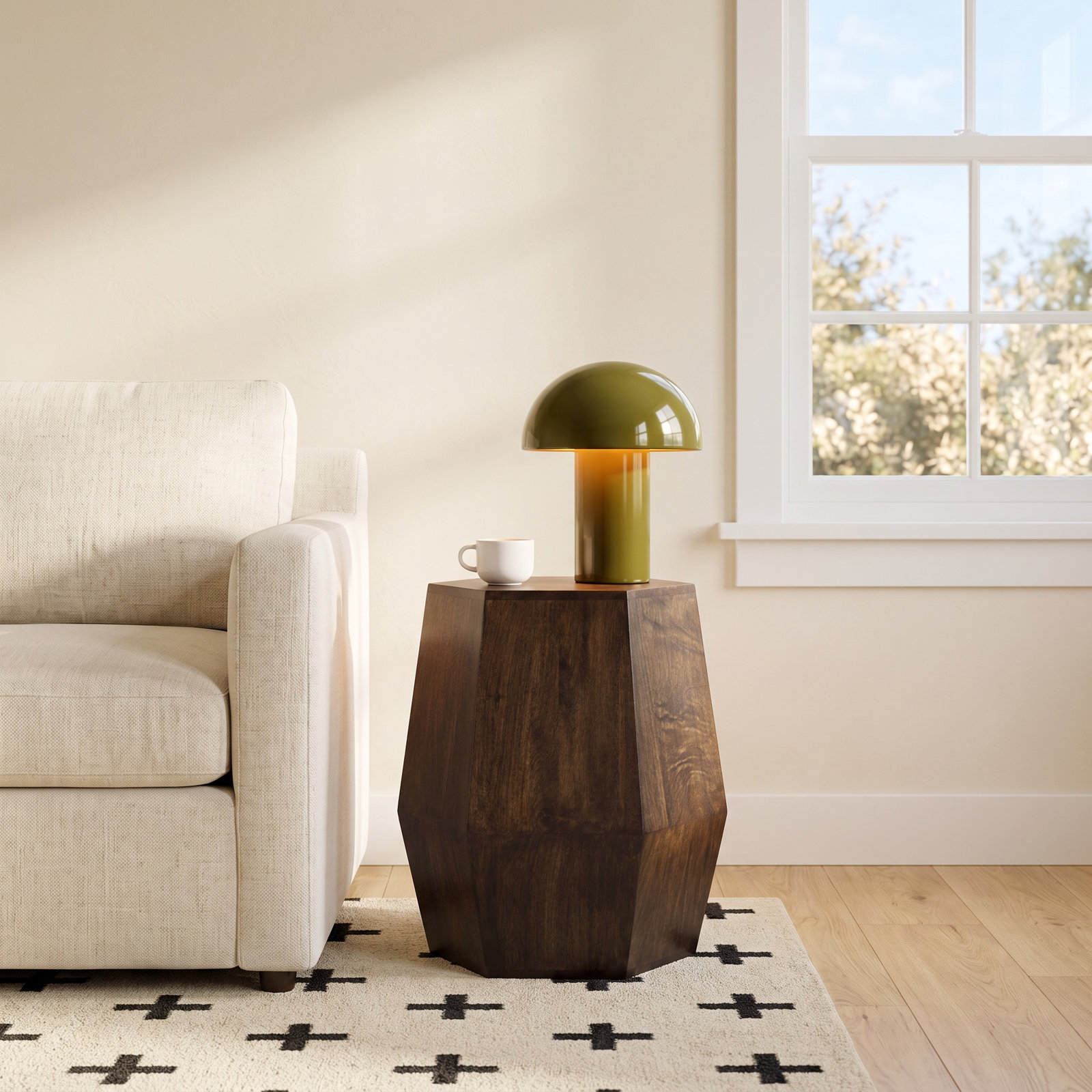 Dixon 15" Mango End Table, Dark Walnut