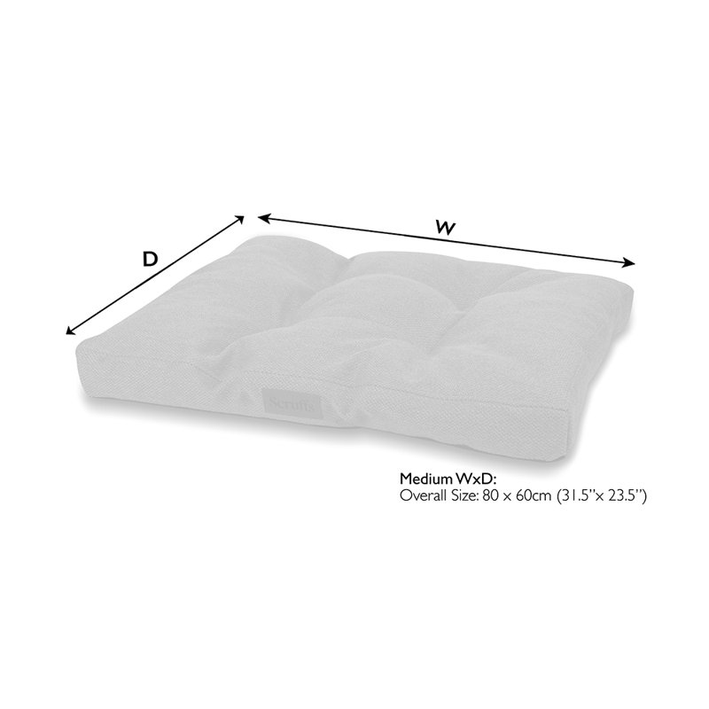 Scruffs Seattle - Luxury Dog Bed Mattress, 13cm H x 80cm W x 60cm D, Topaz Green