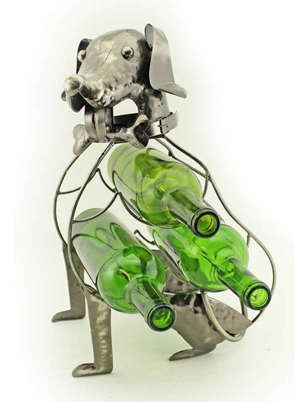 Kafton Tabletop Wine Bottle Rack in Silver