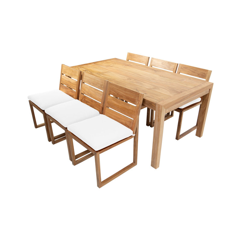 Venice 7 - Piece Solid Wood Dining Set, Camel
