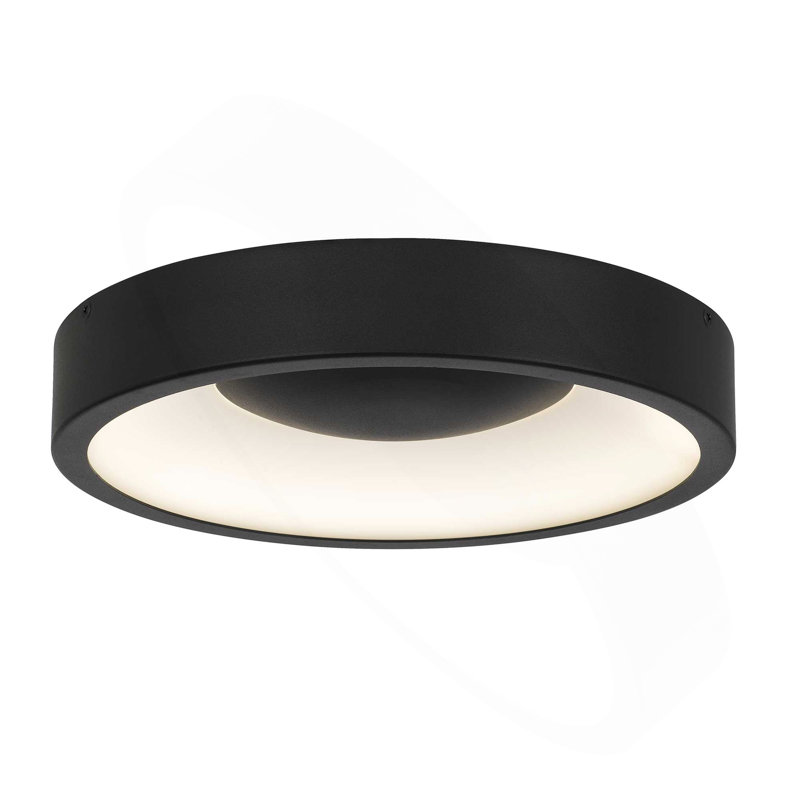 Plafonnier encastré à DEL 14 po noir, Noir, H 2,38 po x l 11 po x P 11 po