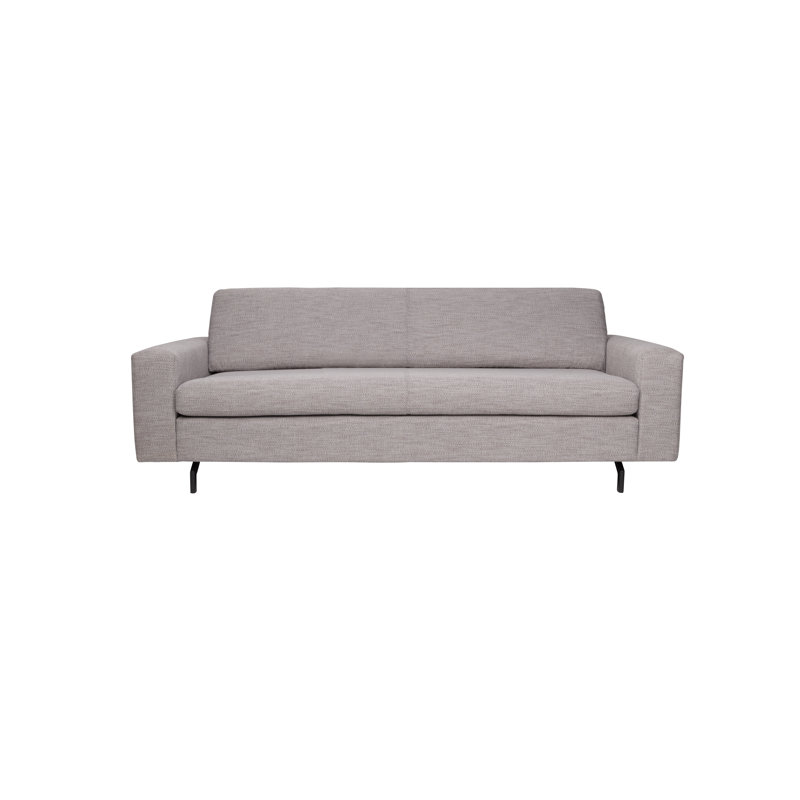 Canapé à accoudoirs carrés 80 po Jean, Mélange de polyester gris