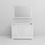Meuble-lavabo double blanc 48 po X P 22 po D et 46 po Miroir-117984721