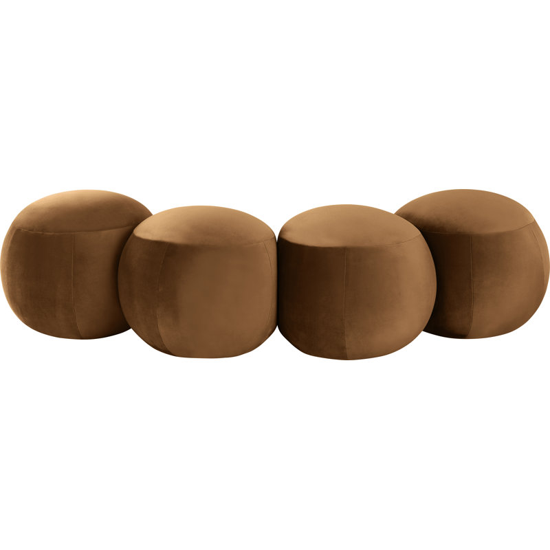 Apollo Velvet Bench, 18" H x 65" W x 31" D, Saddle Velvet
