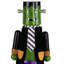 Figurine d'Halloween casse-noisette de Frankenstein - 10,5 po - vert et noir