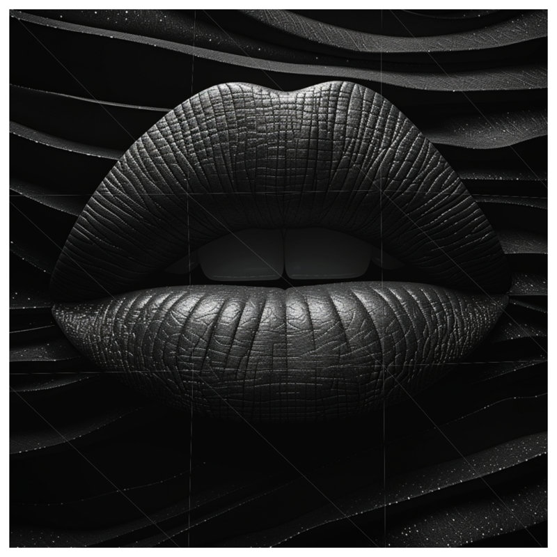 Rideaux de fenêtre Lips, voilages et voilages abstraits - 1 panneau, Blocage, 50 po x 80 po - 1 panneau