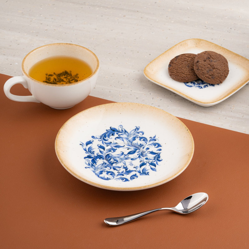 Soucoupe de luxe en porcelaine, Amalfi, 6 po