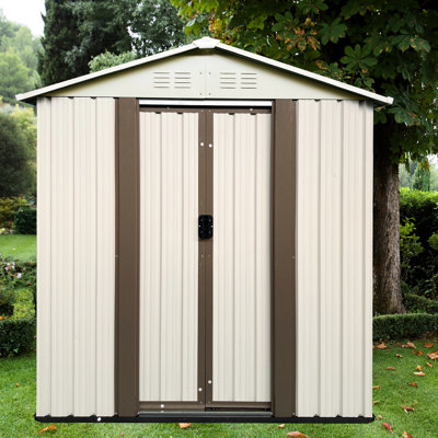 5x3, Outdoor Garden Shed, Aluminum Alloy Frame, Long - Term Resistance, Cream White, New Design, Unique Look, Spacious Interior, Supplies, Ventilated, Proof, Installation Manual Tool Build, Aesthetic