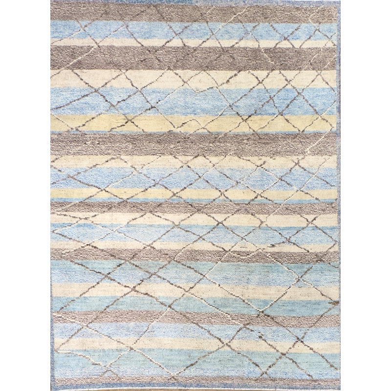 Modern Moroccan One-of-a-Kind 9'7" X 11'10" Hand Knotted Area Rug