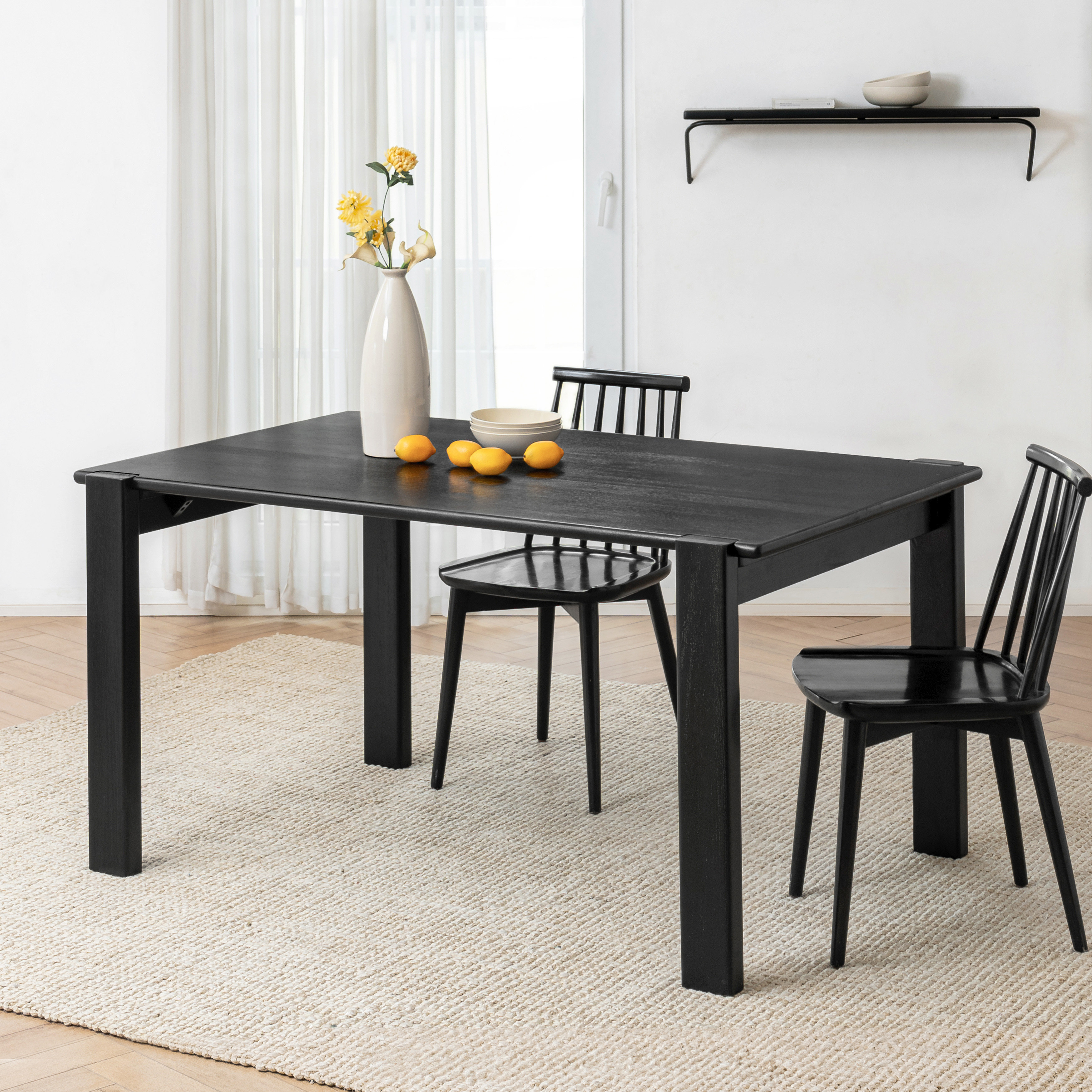 Latitude Run® Akuna Clayton Solid Wood Dining Table & Reviews - Wayfair ...