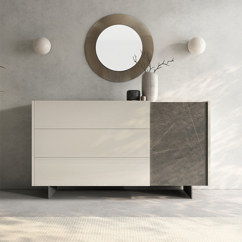 Buffet de rangement italien minimaliste, H 35,43 po x l 59,06 po x P 15,75 po