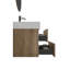 Meuble-lavabo mural avec lavabo à quartz blanc et tiroirs à fermeture en douceur, conception moderne