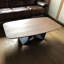 Table basse brune en bois massif brun-1819725297