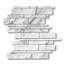 Statuary White Marble 13 in. x 10 in. Marble Tile