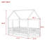 Lit simple en bois avec structure de toit, garde-corps de sécurité, gris-1578653111-1578653110