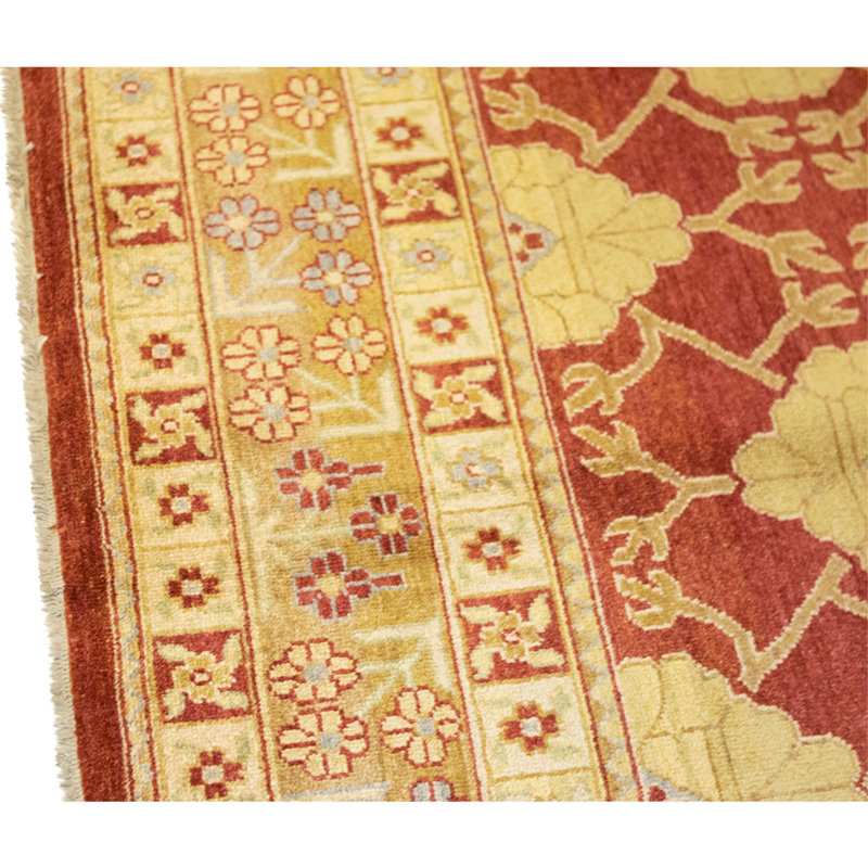Handmade Silk and Wool Area Rug