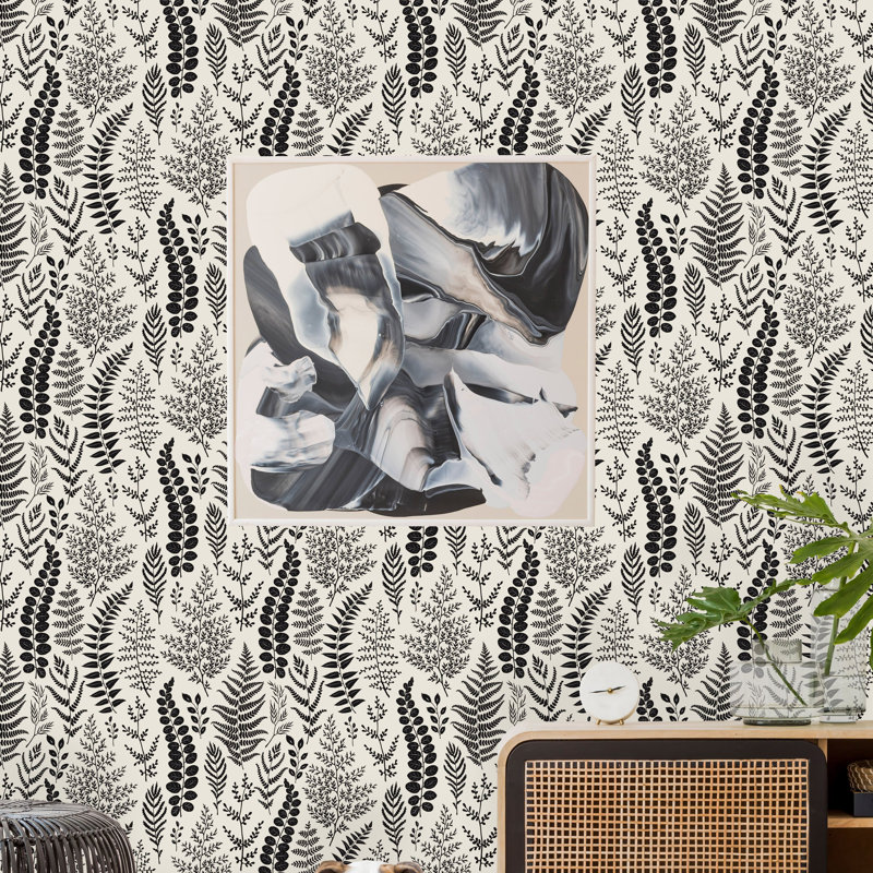 Rouleau de papier peint à feuilles et branches Battaglia, L 16,67 po x l 25 po