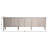 Torre 109-inch Reclaimed Pine and Elm Mid-Century Styled 4-Door Sideboard, Light Grey Finish