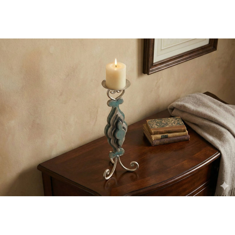 17'' H Brass Tabletop Candelabra