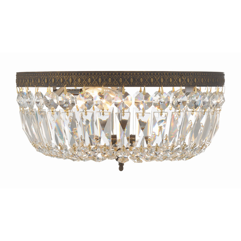 Plafonnier encastré 3 lumières 14 po Eila, Majestueux bois poli