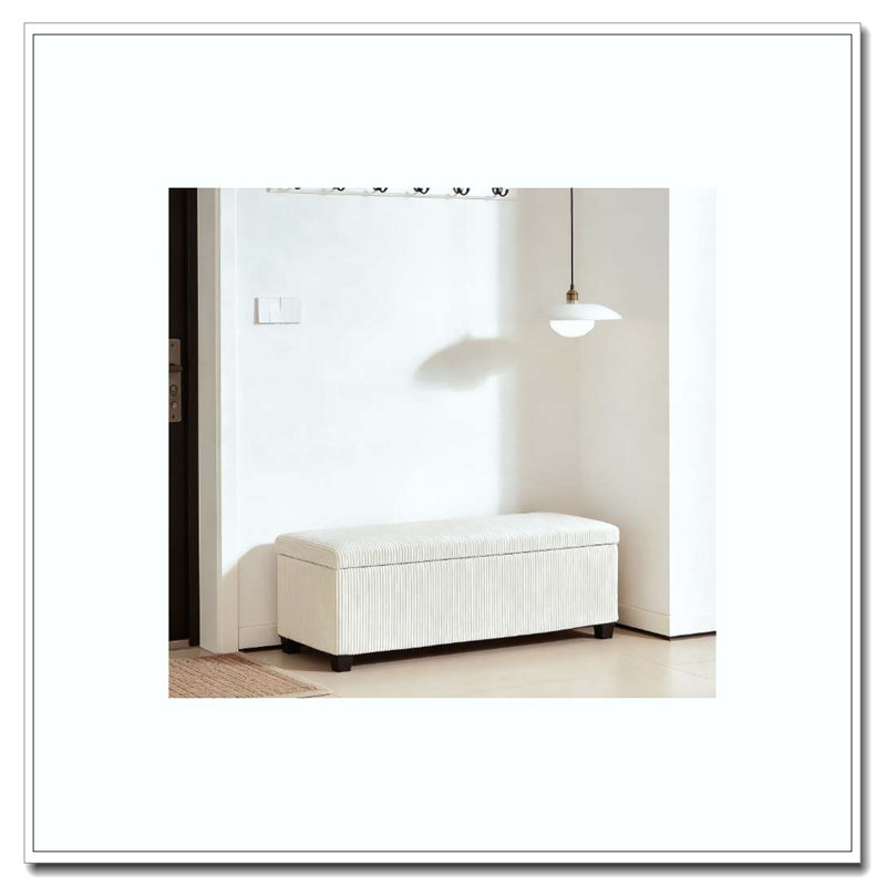 Banc de lit avec rangement, Beige