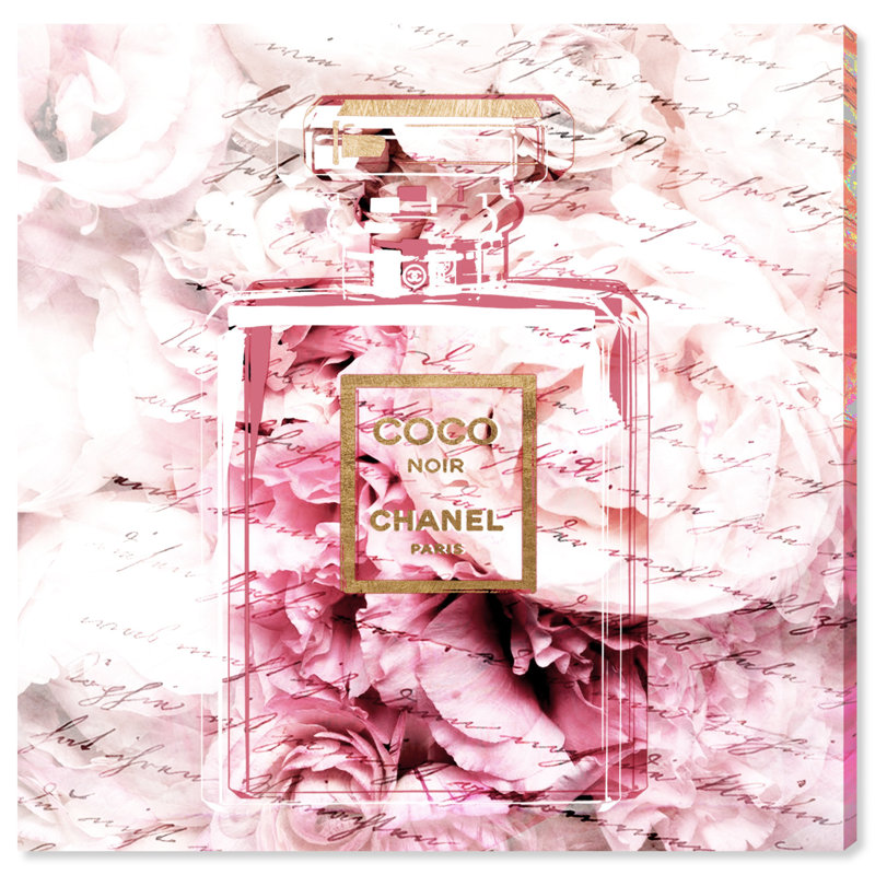 Parfum romantique français - Impression sur toile, 12" H x 12" W, Toile enveloppée