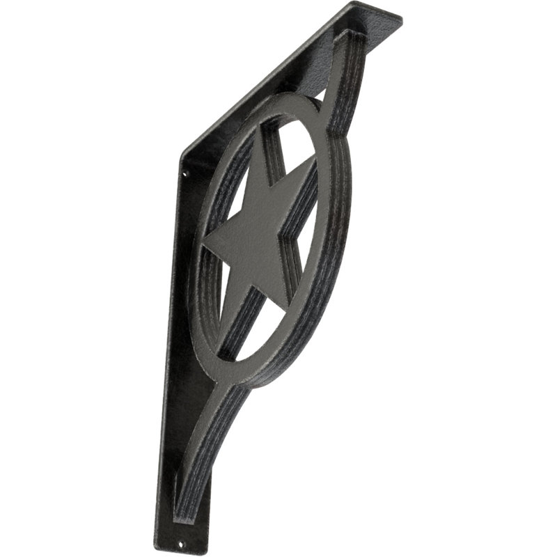 Support en fer forgé Austin, Étain antique, H 15 po x l 2 po x P 12 po