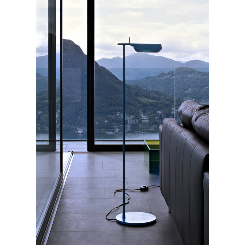 Tab LED Task Floor Lamp, Matte Blue