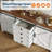 60" Farmhouse Sideboard Buffet Cabinet with Sliding Barn Doors & 4 Drawers, White Wood TV Stand Console for Dining Room, Coffee Bar, 31.5" Tall-886308755