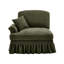 Canapé en chenille LSF avec 1 coussin - Vert-917480802