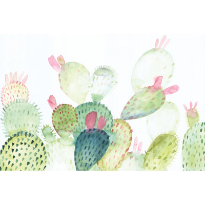 Flowering Cactus - Wrapped Canvas Painting