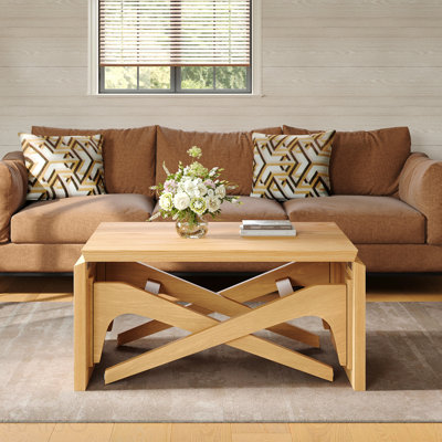 Transformer Coffee/Dining Table, Expandable Natural