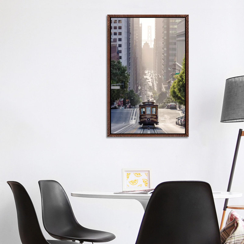 Cable Car, San Francisco, California, USA 1 Piece Wall Art on Canvas, 66.04 cm H x 45.72 cm W, Classic Wood Floater Framed