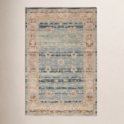 Corla Blue Hand-Tufted Wool Oriental Rug