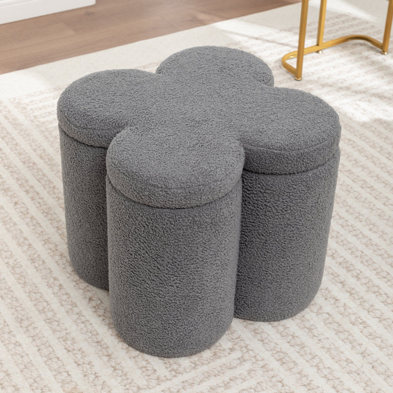 Repose-pieds avec rangement de 19 po de largeur Etai, Gris