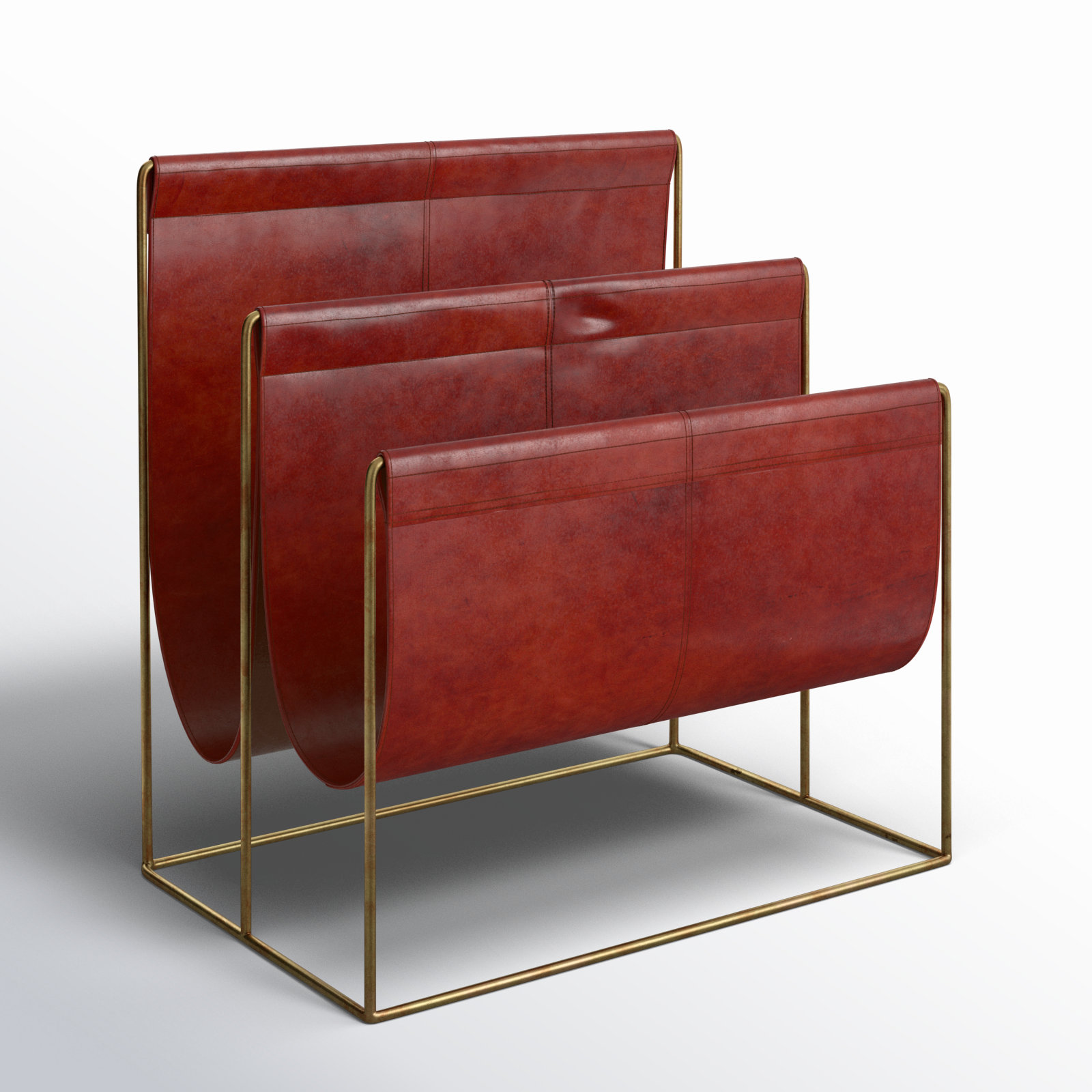 Ginesta Magazine Rack, Red