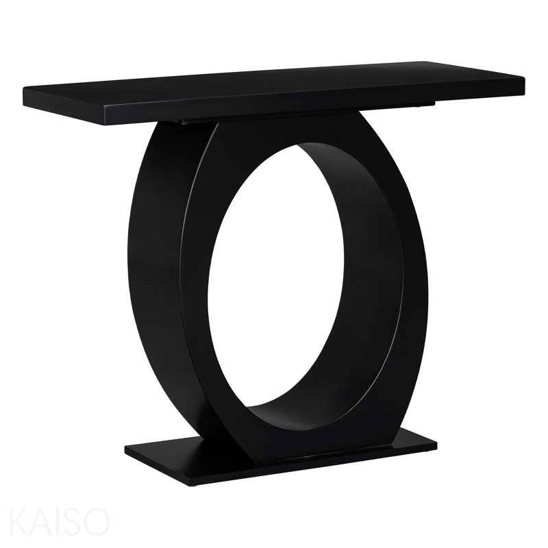 Console moderne Mirod, base en forme d'œuf pour le salon - standard, Black, Black, Black