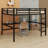 Metal Loft Bed With Power Outlet And LED Lighted-1377206988