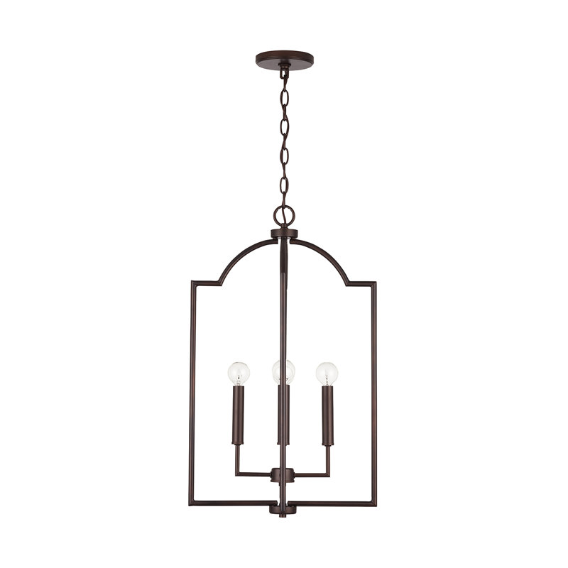 Ahern 4 - Light Dimmable Geometric Chandelier, Bronze