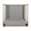 Chaise d'extérieur 30,3 po en bois d'acacia avec corde tissée naturelle et grise