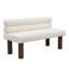 Banc en tissu confortable et peu encombrant pour une salle à manger élégante