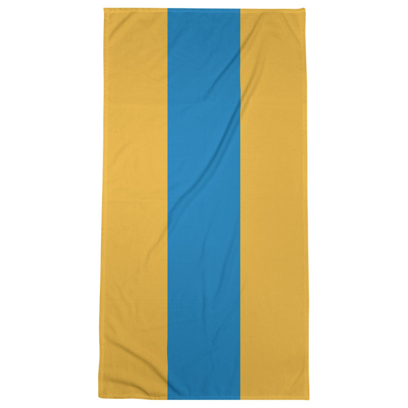 Lightweight Bath Towel, Yellow/Blue/Yellow