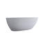 Baignoire de 59 po à surface solide matte, baignoire autoportante en pierre de résine à surface solide, baignoire de trempage à surface solide blanc mat, baignoire autoportante avec trop-plein et bonde escamotable, blanc mat
