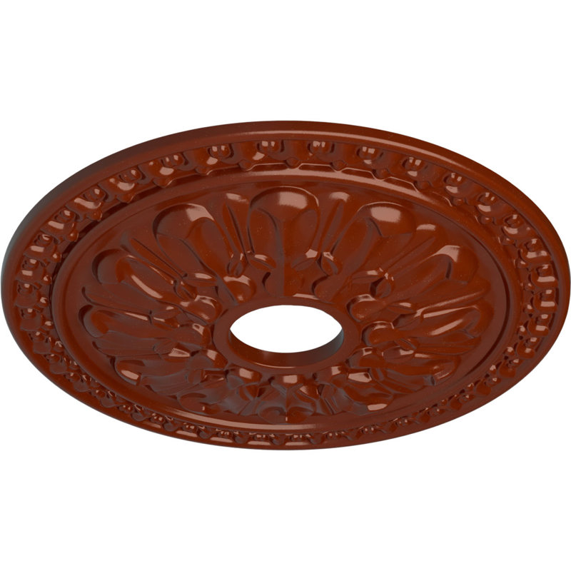 Médaillon de plafond Endurathane, diamètre extérieur de 18 po x P 3 1/2 po x P 1 3/8 po (convient aux auvents jusqu'à 3 1/2 po), finition hamamélis peinte à la main